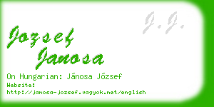 jozsef janosa business card