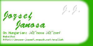 jozsef janosa business card
